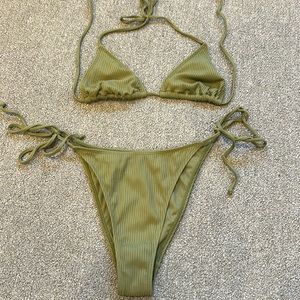 Green paces bikini set